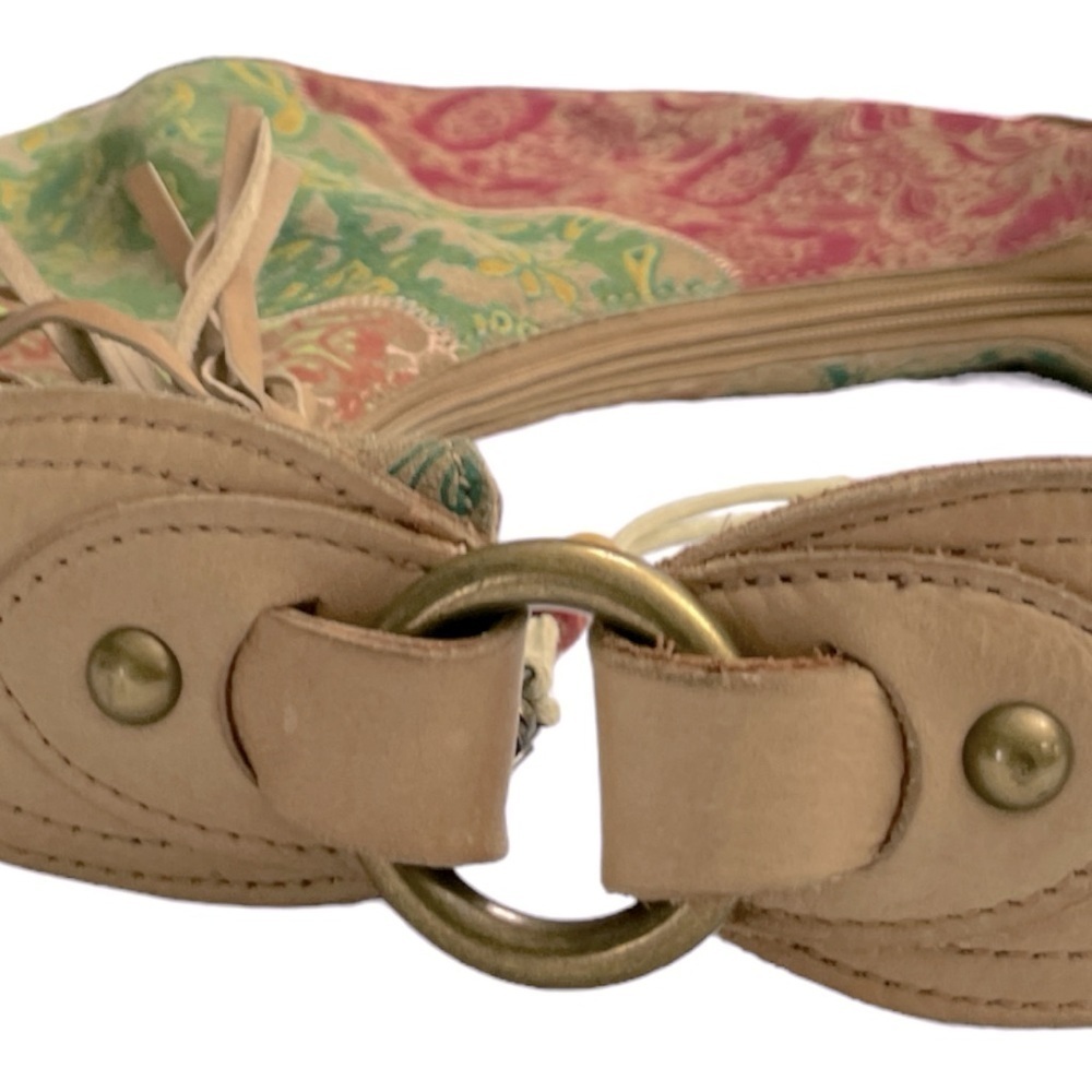 VTG Fossil Studded Patchwork
Leather Suede Hobo Shoulder Handbag DBL Sided - Picture 4 of 13